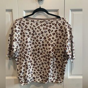 Ann Taylor short sleeve leopard print sweater